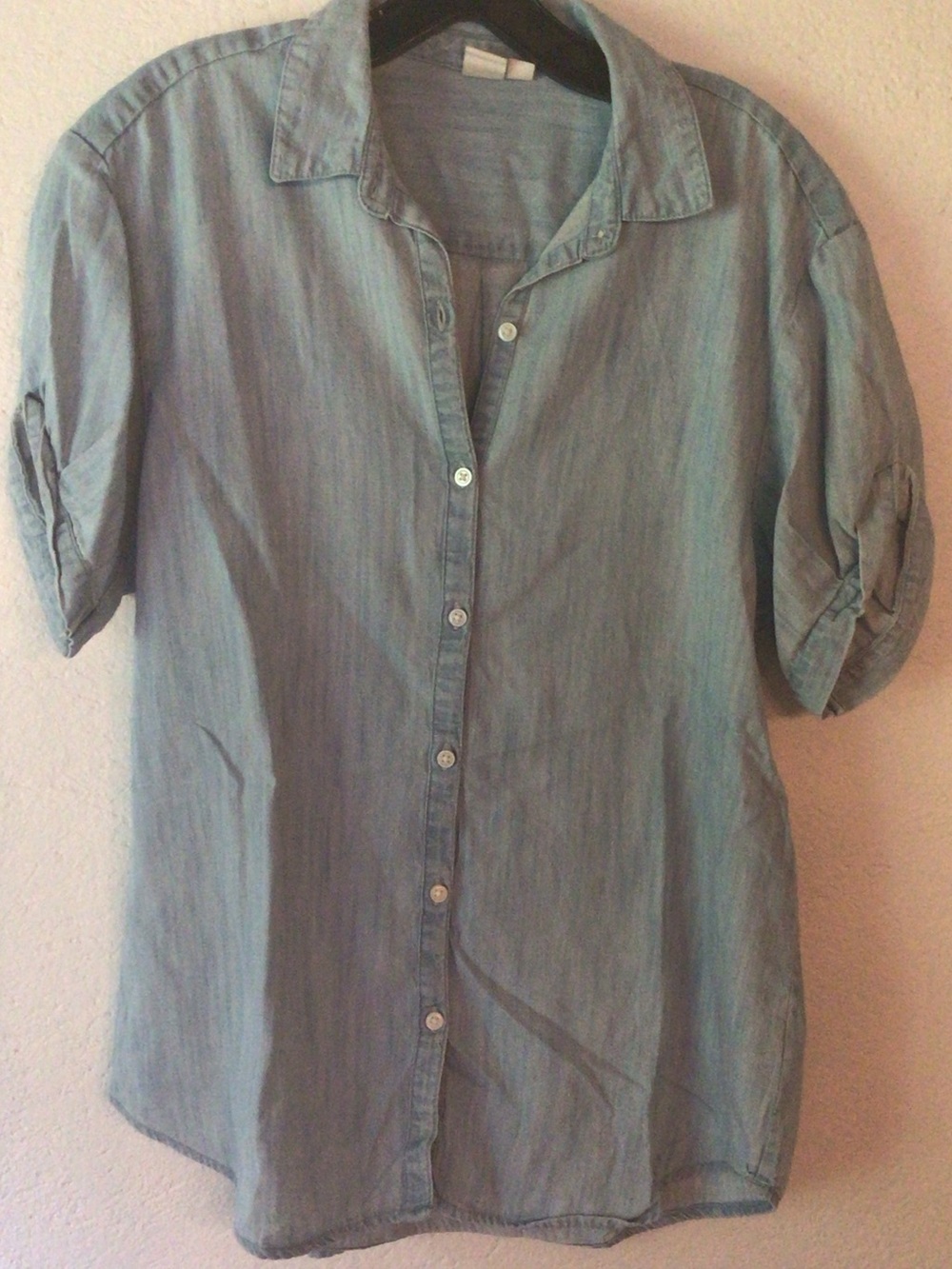 GAP Light Blue Denim Button-Down Shirt